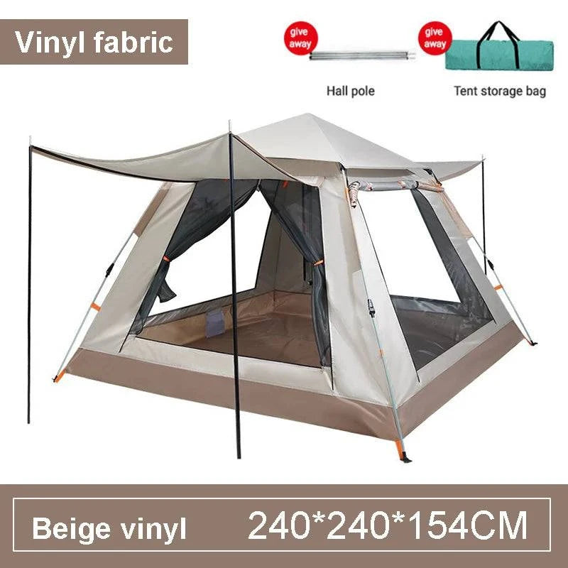 Family Camping Tent - Automatic Setup, Waterproof, All Seasons, Ideal for Camping, Beach, Hiking (3-4 & 5-6 Person Sizes) with Carrying Bag - Home Fads