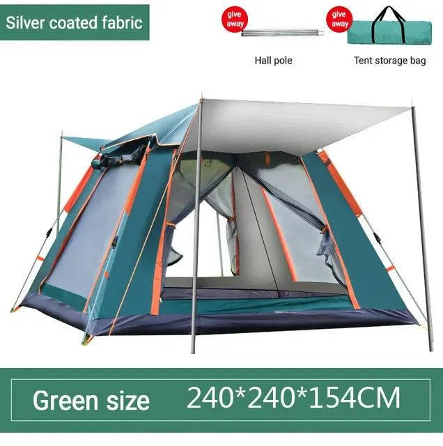 Family Camping Tent - Automatic Setup, Waterproof, All Seasons, Ideal for Camping, Beach, Hiking (3-4 & 5-6 Person Sizes) with Carrying Bag - Home Fads