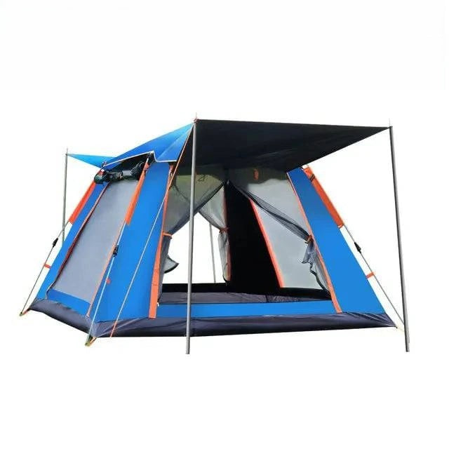 Tienda de campaña familiar: instalación automática, impermeable, para todas las estaciones, ideal para acampar, playa, senderismo (tamaños para 3-4 y 5-6 personas) con bolsa de transporte
