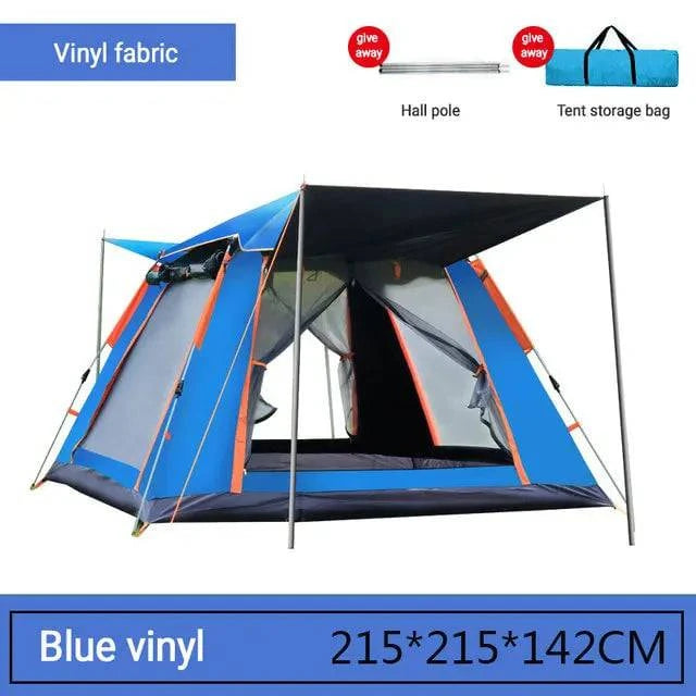 Family Camping Tent - Automatic Setup, Waterproof, All Seasons, Ideal for Camping, Beach, Hiking (3-4 & 5-6 Person Sizes) with Carrying Bag - Home Fads