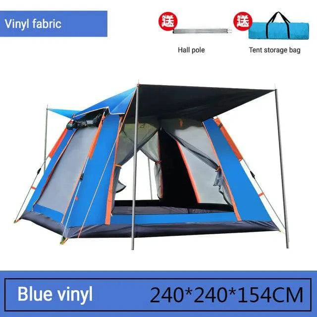 Family Camping Tent - Automatic Setup, Waterproof, All Seasons, Ideal for Camping, Beach, Hiking (3-4 & 5-6 Person Sizes) with Carrying Bag - Home Fads