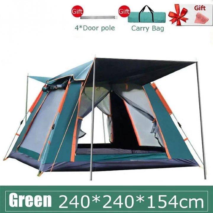 Family Camping Tent - Automatic Setup, Waterproof, All Seasons, Ideal for Camping, Beach, Hiking (3-4 & 5-6 Person Sizes) with Carrying Bag - Home Fads