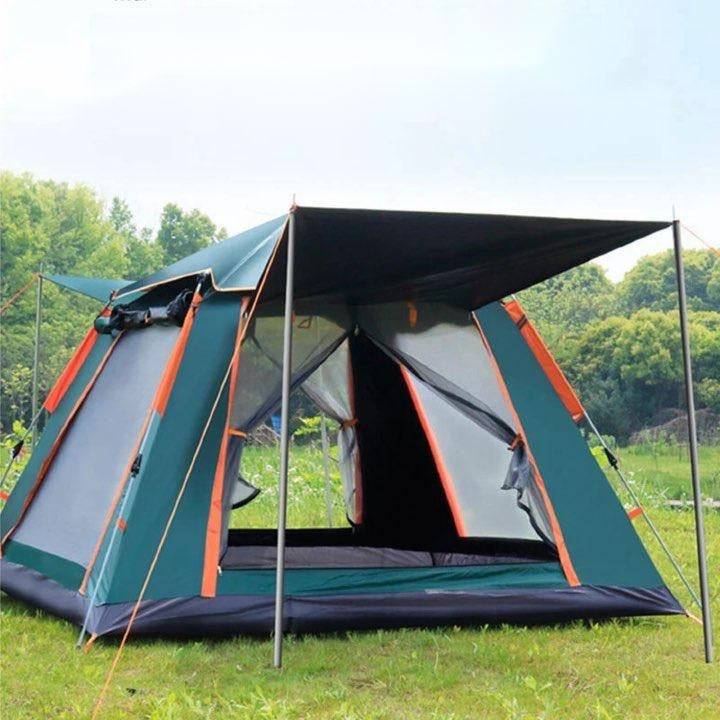 Family Camping Tent - Automatic Setup, Waterproof, All Seasons, Ideal for Camping, Beach, Hiking (3-4 & 5-6 Person Sizes) with Carrying Bag - Home Fads