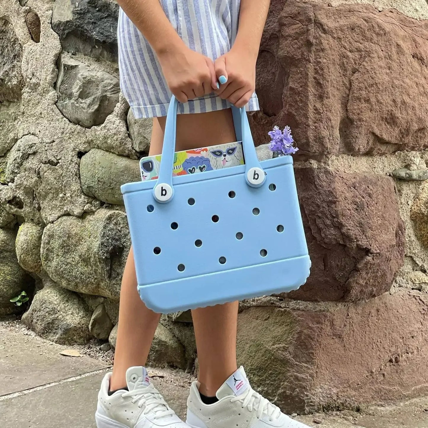 Fashionable EVA Waterproof Beach Tote Bag - Medium Capacity BOGG Bag for Women and Kids - Home Fads
