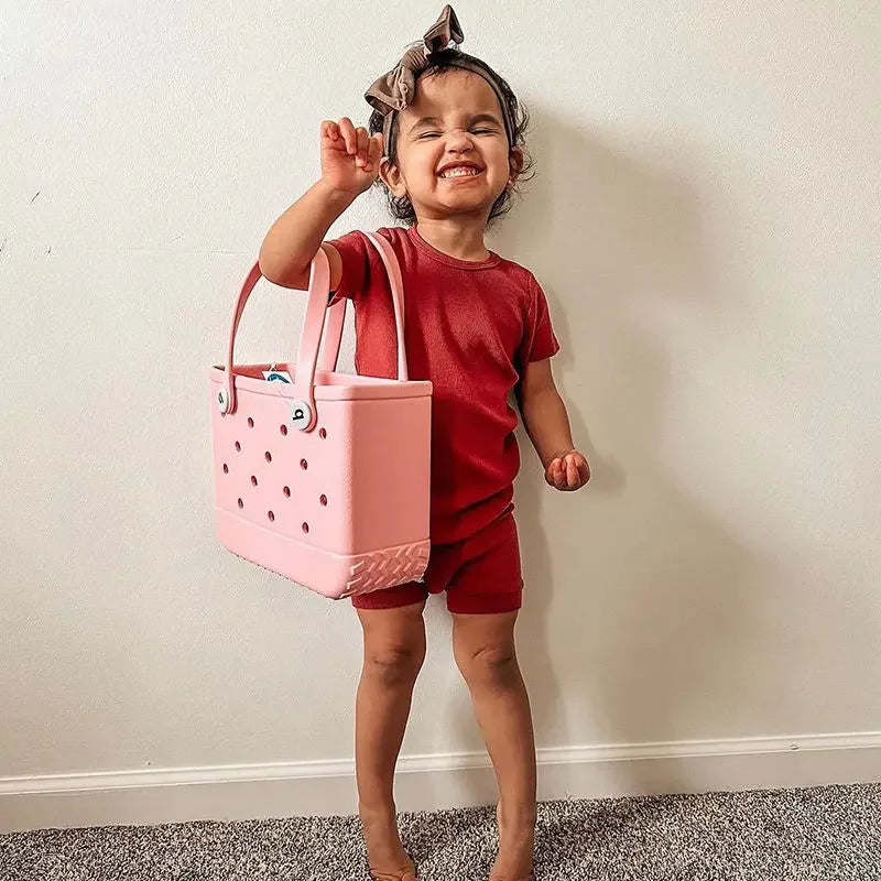 Fashionable EVA Waterproof Beach Tote Bag - Medium Capacity BOGG Bag for Women and Kids - Home Fads