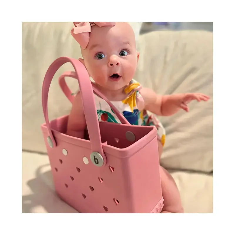 Fashionable EVA Waterproof Beach Tote Bag - Medium Capacity BOGG Bag for Women and Kids - Home Fads