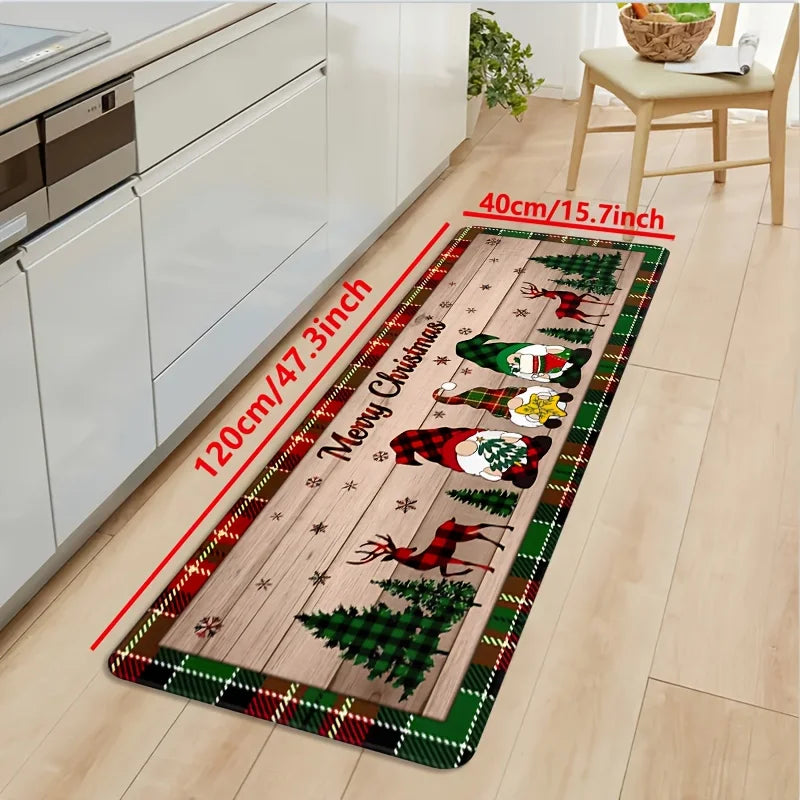 Festive Gnome-Inspired Floor Rug – Non-Slip Decorative Mat for Kitchen, Living Room, and Bedroom Décor - Home Fads
