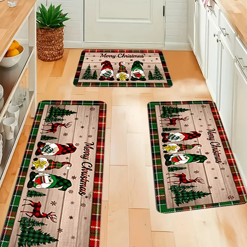Festive Gnome-Inspired Floor Rug – Non-Slip Decorative Mat for Kitchen, Living Room, and Bedroom Décor - Home Fads