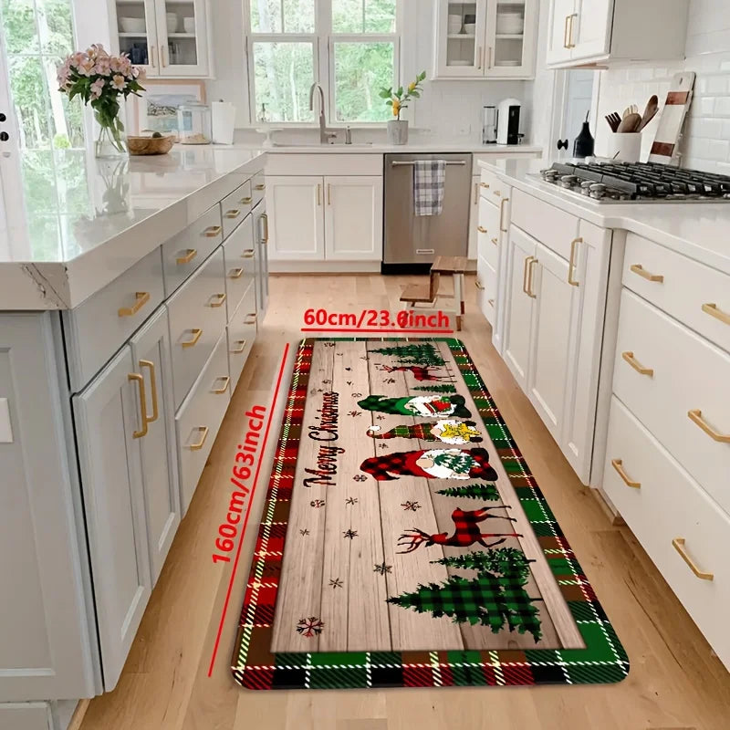 Festive Gnome-Inspired Floor Rug – Non-Slip Decorative Mat for Kitchen, Living Room, and Bedroom Décor - Home Fads