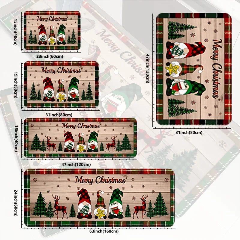Festive Gnome-Inspired Floor Rug – Non-Slip Decorative Mat for Kitchen, Living Room, and Bedroom Décor - Home Fads