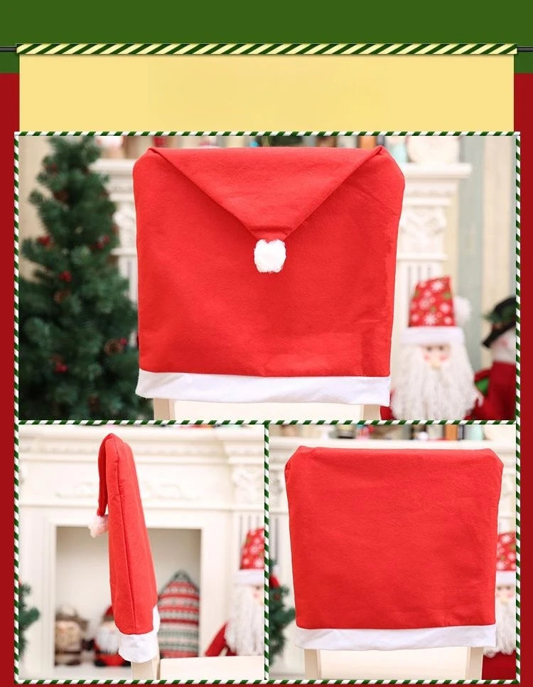 Festive Hat Chair Covers – Decorative Chair Covers Set (1-10 Pieces) for Seasonal Home Décor and Gift Giving - Home Fads