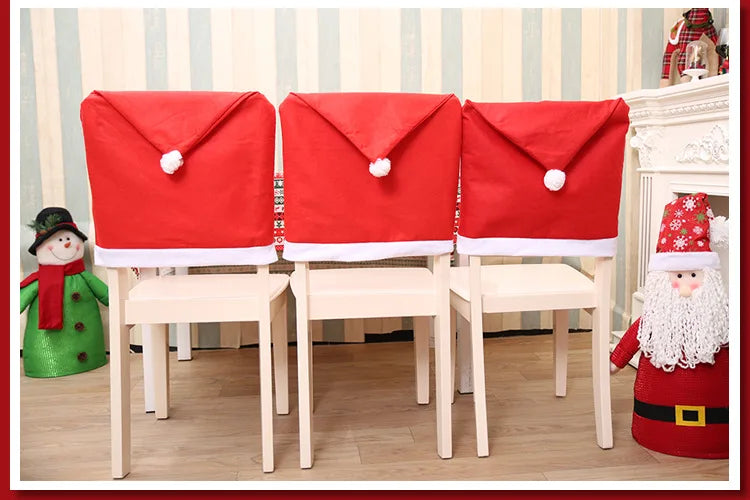 Festive Hat Chair Covers – Decorative Chair Covers Set (1-10 Pieces) for Seasonal Home Décor and Gift Giving - Home Fads