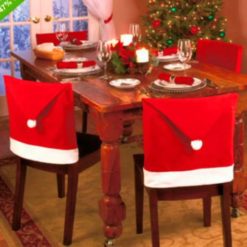 Festive Hat Chair Covers – Decorative Chair Covers Set (1-10 Pieces) for Seasonal Home Décor and Gift Giving - Home Fads