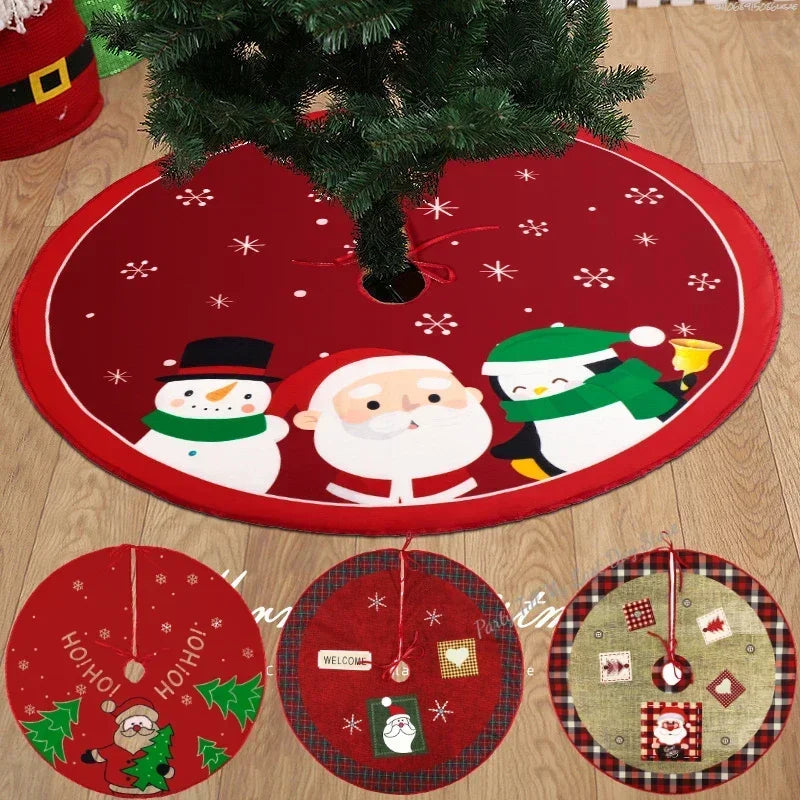 Festive Holiday Tree Skirt – Seasonal Designs in 60cm and 90cm Non-Woven Fabric for Celebrations - Home Fads
