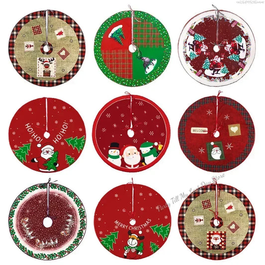 Festive Holiday Tree Skirt – Seasonal Designs in 60cm and 90cm Non-Woven Fabric for Celebrations - Home Fads