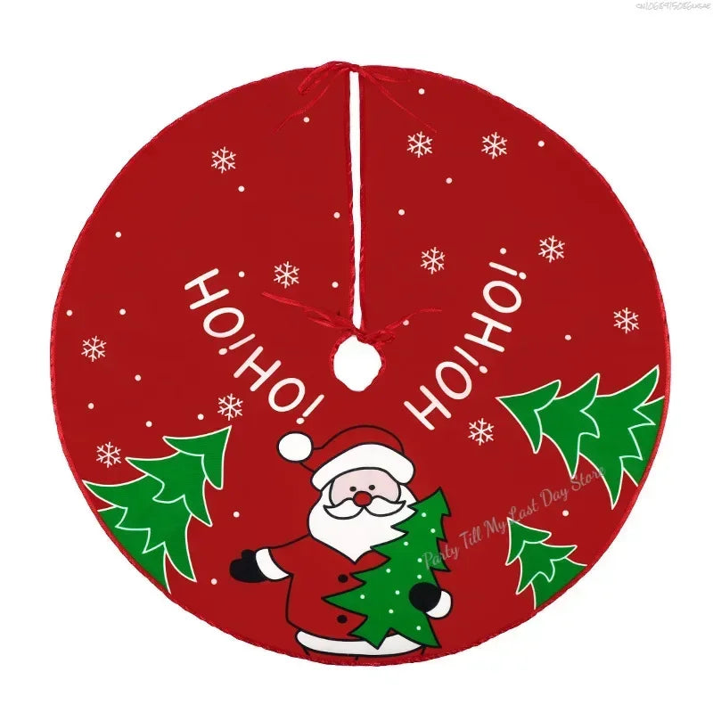 Festive Holiday Tree Skirt – Seasonal Designs in 60cm and 90cm Non-Woven Fabric for Celebrations - Home Fads