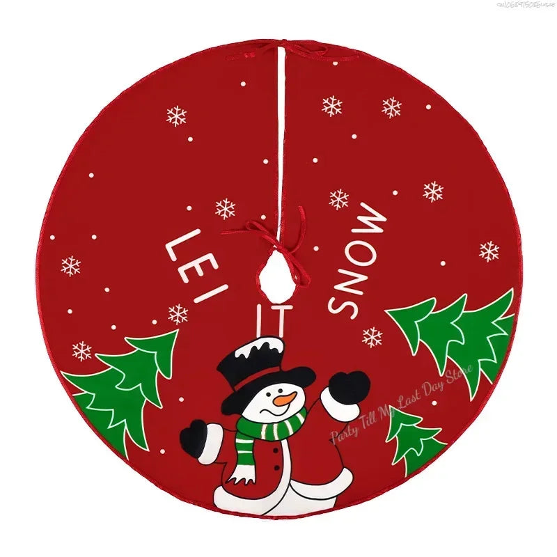 Festive Holiday Tree Skirt – Seasonal Designs in 60cm and 90cm Non-Woven Fabric for Celebrations - Home Fads