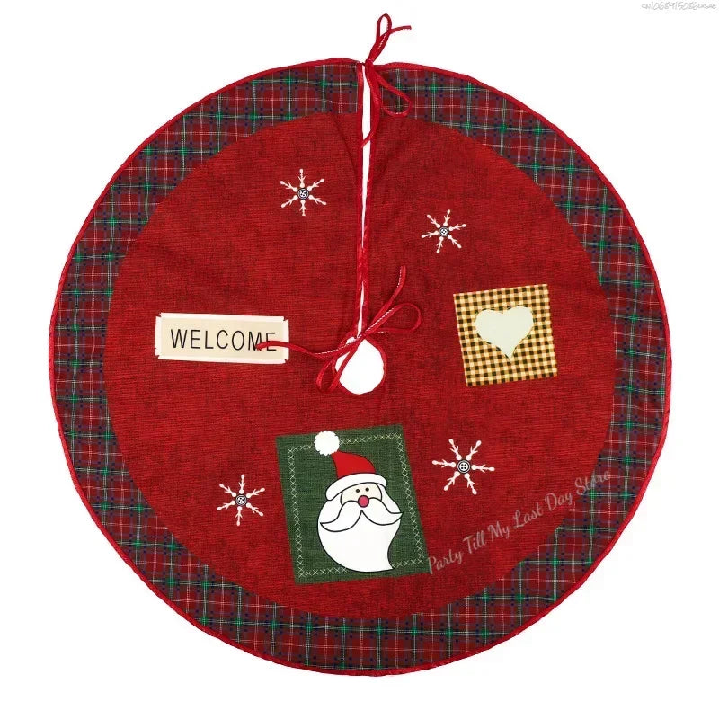 Festive Holiday Tree Skirt – Seasonal Designs in 60cm and 90cm Non-Woven Fabric for Celebrations - Home Fads