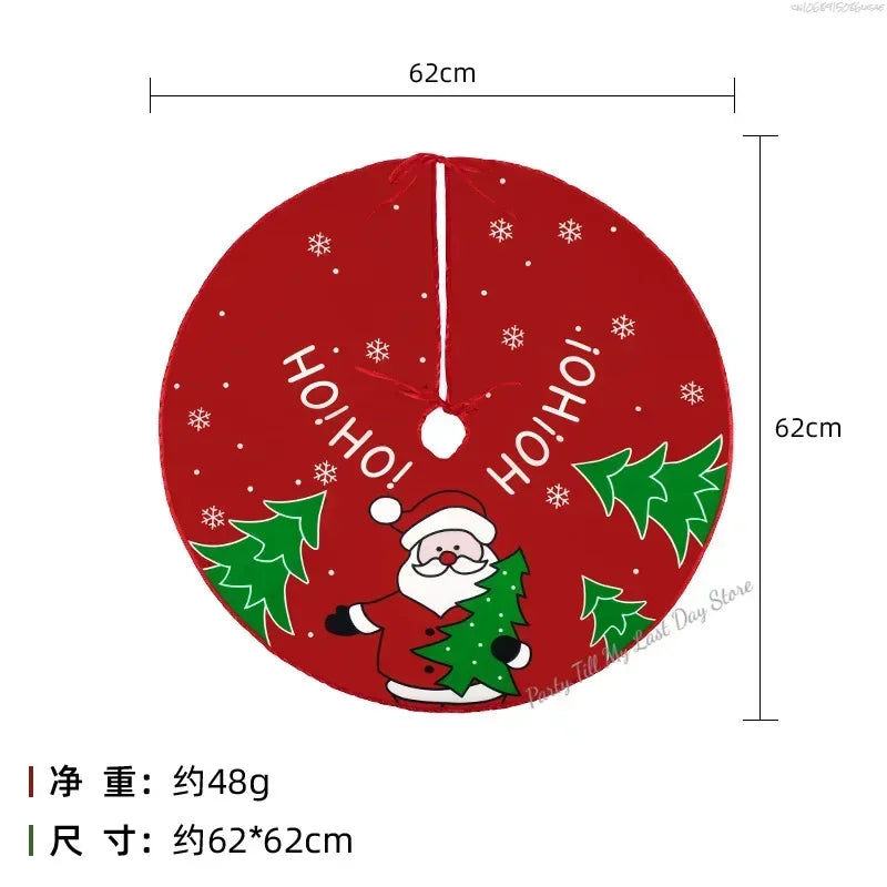 Festive Holiday Tree Skirt – Seasonal Designs in 60cm and 90cm Non-Woven Fabric for Celebrations - Home Fads