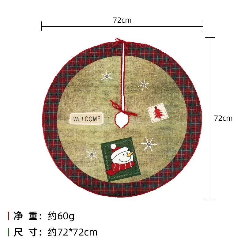 Festive Holiday Tree Skirt – Seasonal Designs in 60cm and 90cm Non-Woven Fabric for Celebrations - Home Fads