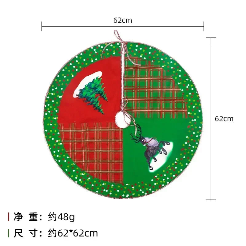 Festive Holiday Tree Skirt – Seasonal Designs in 60cm and 90cm Non-Woven Fabric for Celebrations - Home Fads