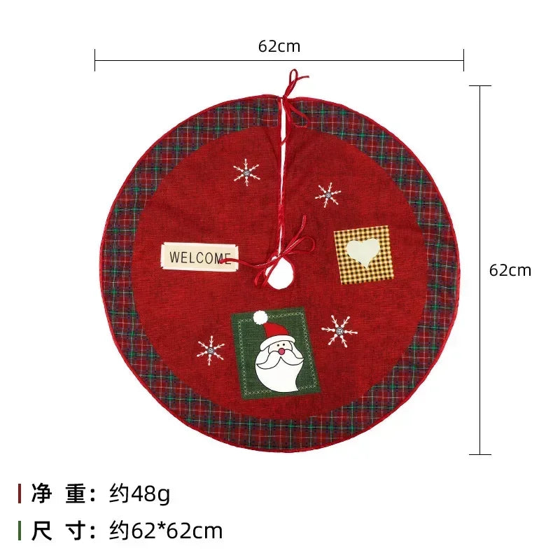 Festive Holiday Tree Skirt – Seasonal Designs in 60cm and 90cm Non-Woven Fabric for Celebrations - Home Fads