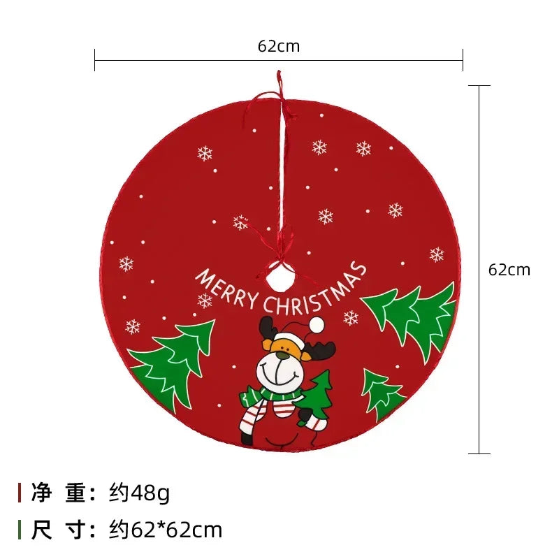 Festive Holiday Tree Skirt – Seasonal Designs in 60cm and 90cm Non-Woven Fabric for Celebrations - Home Fads