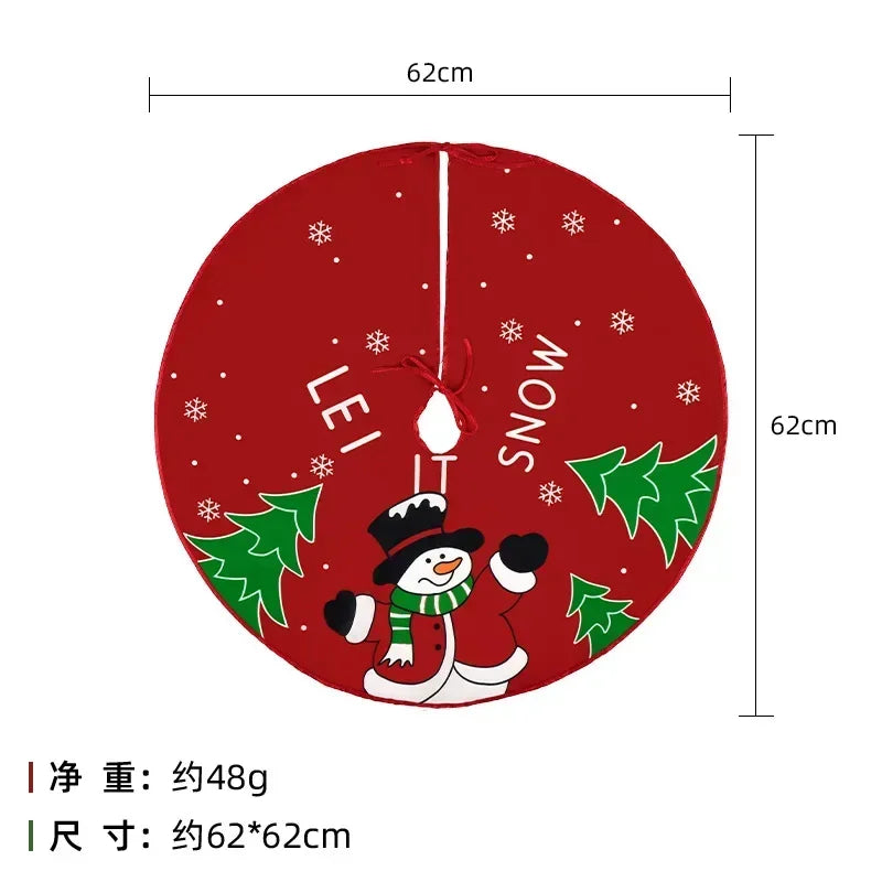 Festive Holiday Tree Skirt – Seasonal Designs in 60cm and 90cm Non-Woven Fabric for Celebrations - Home Fads