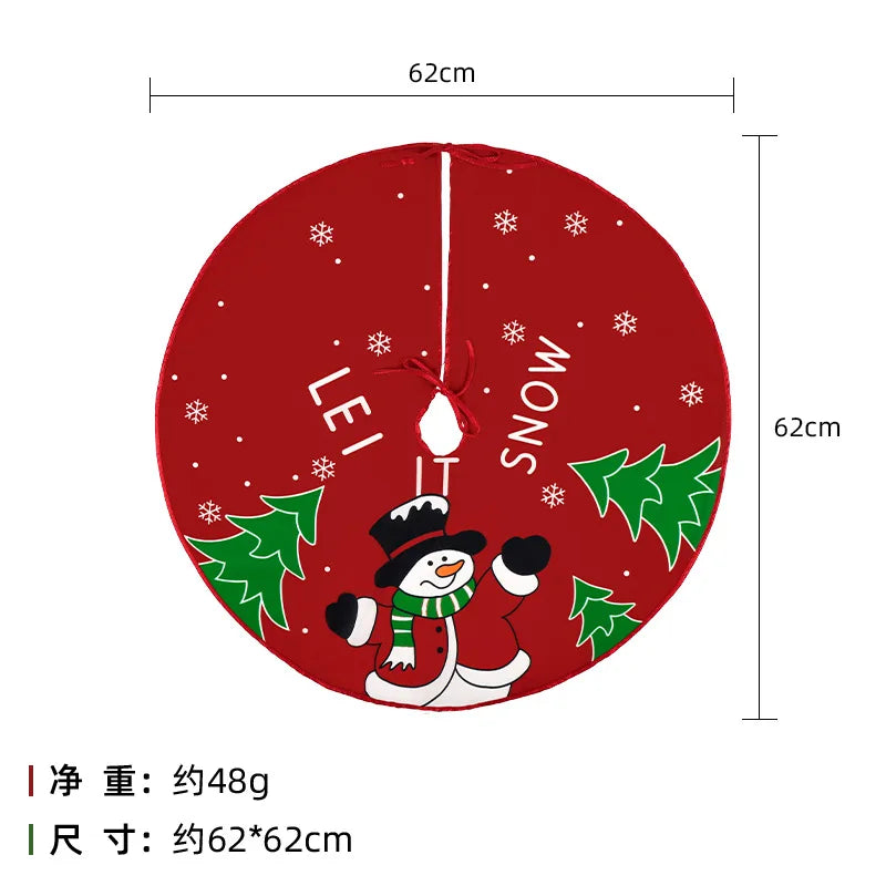 Festive Holiday Tree Skirt – Seasonal Designs in 60cm and 90cm Non-Woven Fabric for Celebrations - Home Fads
