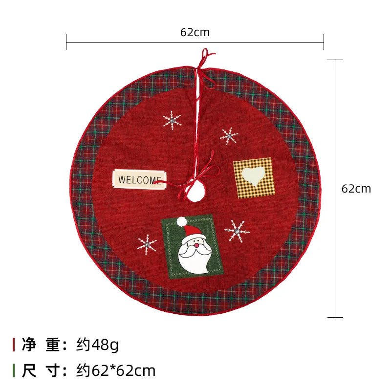 Festive Holiday Tree Skirt – Seasonal Designs in 60cm and 90cm Non-Woven Fabric for Celebrations - Home Fads