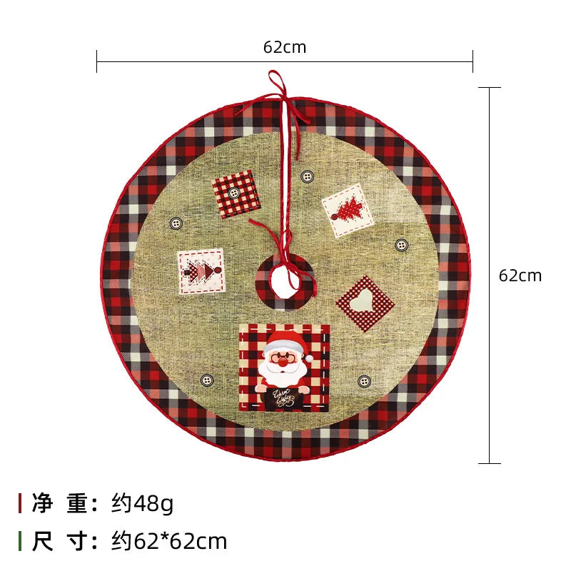 Festive Holiday Tree Skirt – Seasonal Designs in 60cm and 90cm Non-Woven Fabric for Celebrations - Home Fads