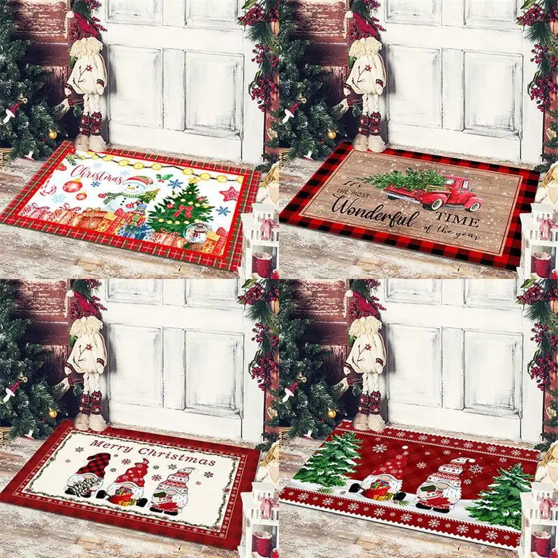 Festive-Themed Anti-Slip Door Mat – 60x40 cm Entrance, Bathroom, Bedroom, and Floor Rug for Seasonal Décor - Home Fads