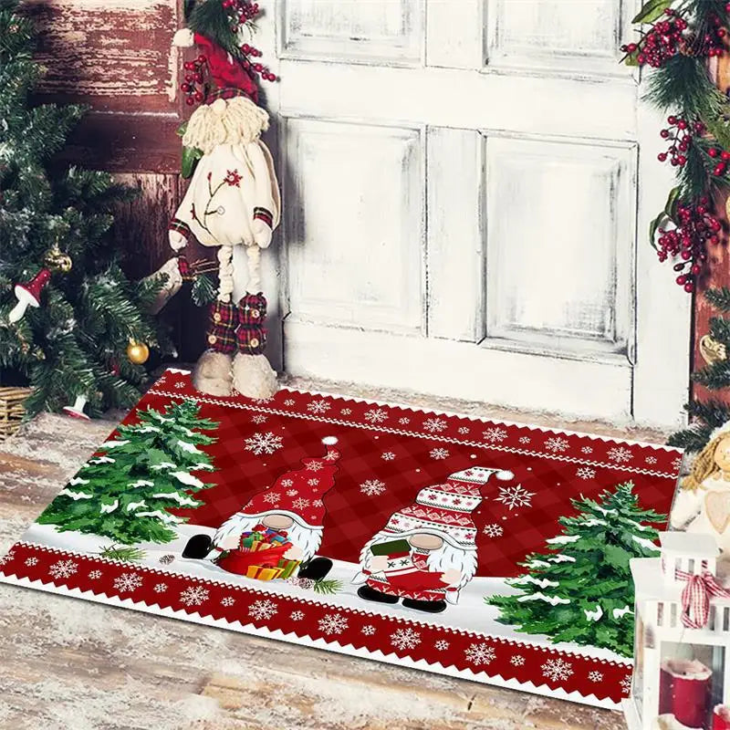 Festive-Themed Anti-Slip Door Mat – 60x40 cm Entrance, Bathroom, Bedroom, and Floor Rug for Seasonal Décor - Home Fads