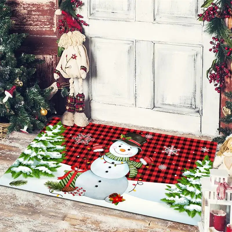 Festive-Themed Anti-Slip Door Mat – 60x40 cm Entrance, Bathroom, Bedroom, and Floor Rug for Seasonal Décor - Home Fads