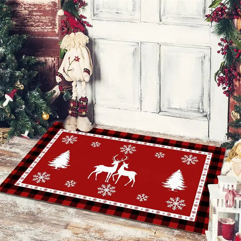 Festive-Themed Anti-Slip Door Mat – 60x40 cm Entrance, Bathroom, Bedroom, and Floor Rug for Seasonal Décor - Home Fads