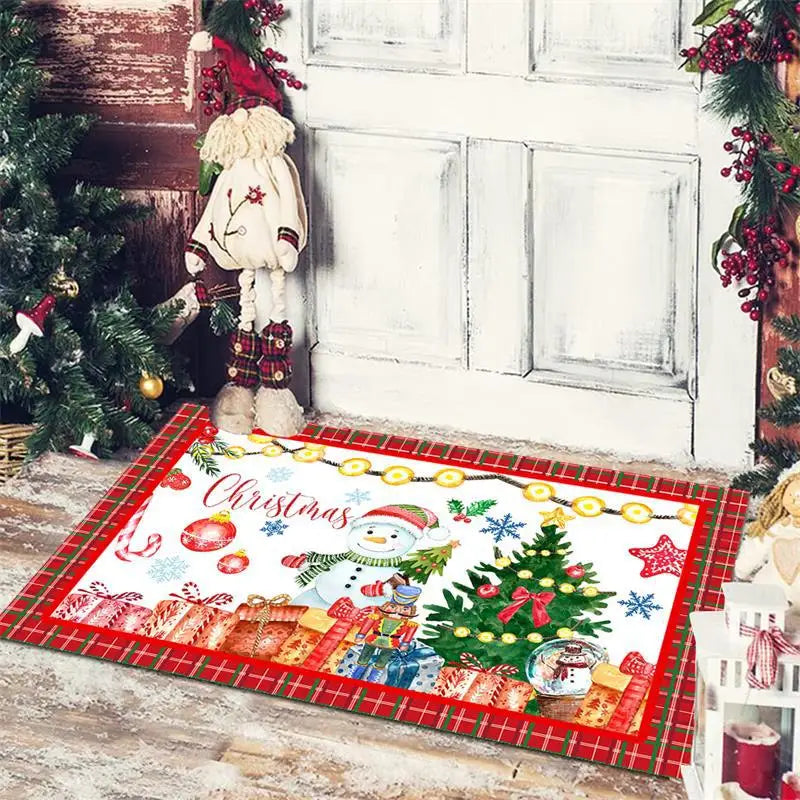 Festive-Themed Anti-Slip Door Mat – 60x40 cm Entrance, Bathroom, Bedroom, and Floor Rug for Seasonal Décor - Home Fads