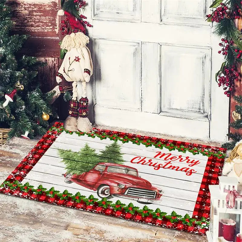 Festive-Themed Anti-Slip Door Mat – 60x40 cm Entrance, Bathroom, Bedroom, and Floor Rug for Seasonal Décor - Home Fads
