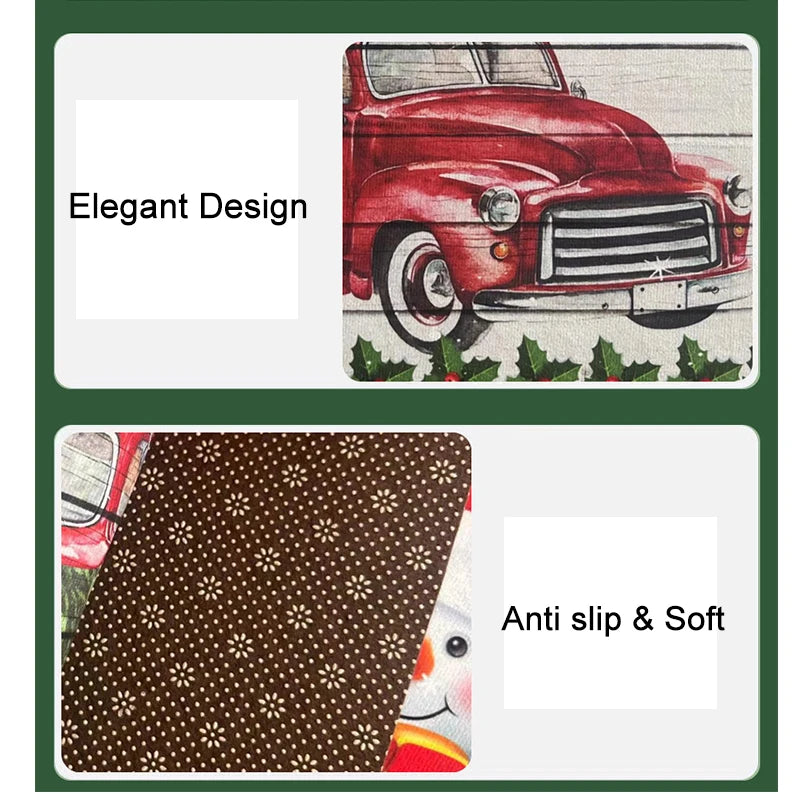Festive-Themed Anti-Slip Door Mat – 60x40 cm Entrance, Bathroom, Bedroom, and Floor Rug for Seasonal Décor - Home Fads