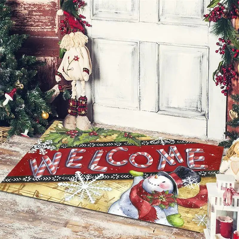 Festive-Themed Anti-Slip Door Mat – 60x40 cm Entrance, Bathroom, Bedroom, and Floor Rug for Seasonal Décor - Home Fads