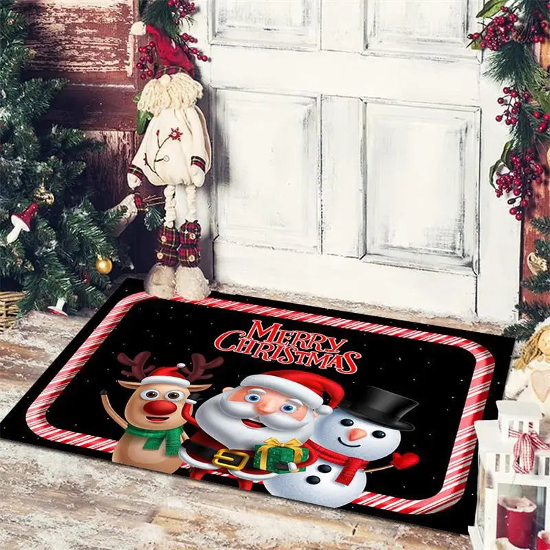 Festive-Themed Anti-Slip Door Mat – 60x40 cm Entrance, Bathroom, Bedroom, and Floor Rug for Seasonal Décor - Home Fads