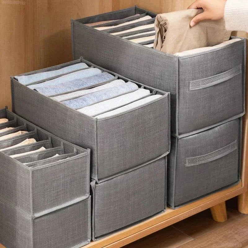 Foldable Cloth Storage Box with Handle - Three Sizes for Organizing Wardrobe Clothes: Neat and Efficient Storage Solution - Home Fads