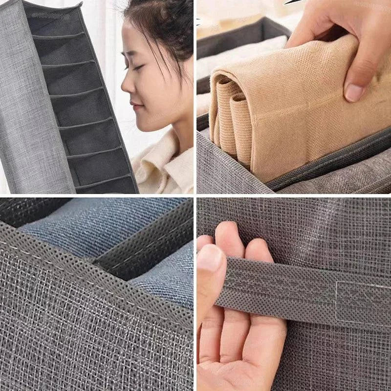 Foldable Cloth Storage Box with Handle - Three Sizes for Organizing Wardrobe Clothes: Neat and Efficient Storage Solution - Home Fads