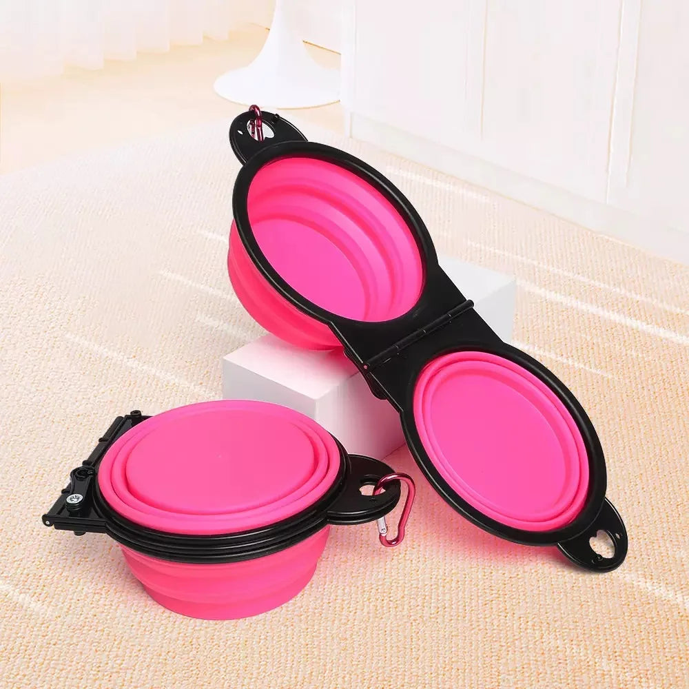Foldable, Collapsible, Portable Dual-Function Pet Bowl for Dogs and Cats: Compact Solution for Feeding and Hydration on the Go - Home Fads