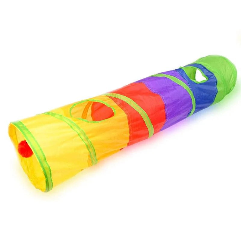 Foldable Interactive Cat Tunnel: Collapsible Pet Play Tube for Stimulating Indoor and Outdoor Exercise - Home Fads