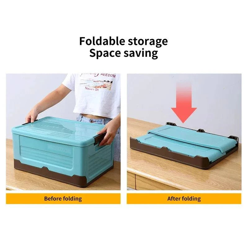 Foldable Storage Box with Lid - Multifunctional Organizer Container for Clothes, Toys and Sundries - Home Fads