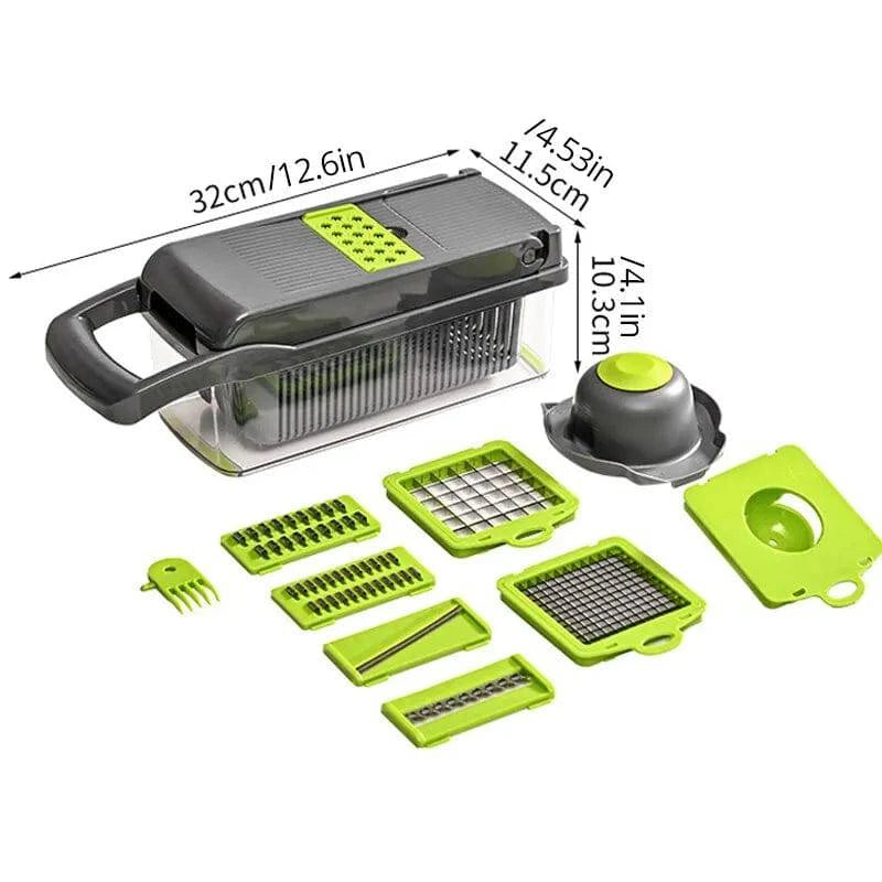 Fruits and Vegetable Chopper – 14-in-1 Mandoline Slicer, Cutter, and Grater – Multifunctional Kitchen Tool - Home Fads