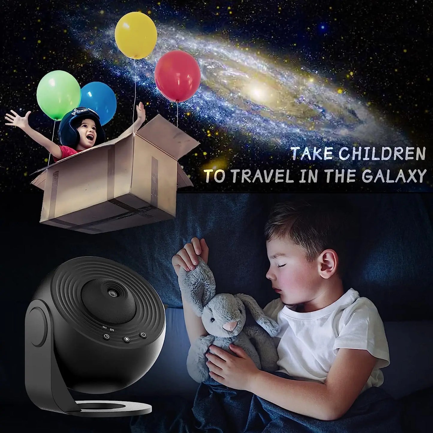 Galaxy Projector with 13 Planet Discs – 360° Rotating Planetarium, HD Night Light with Aurora, Stars, and Timer for Bedroom or Holiday Decor - Home Fads