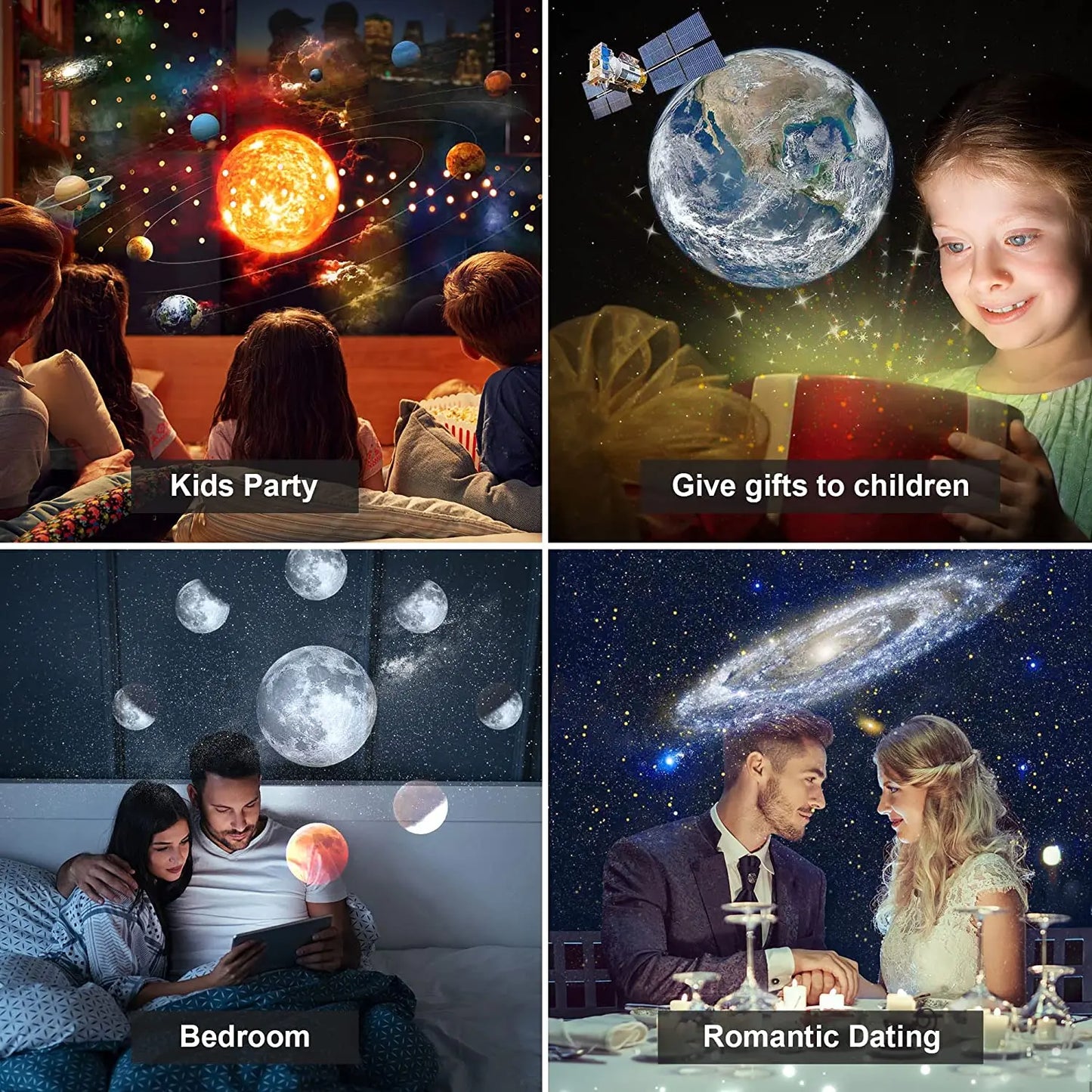 Galaxy Projector with 13 Planet Discs – 360° Rotating Planetarium, HD Night Light with Aurora, Stars, and Timer for Bedroom or Holiday Decor - Home Fads