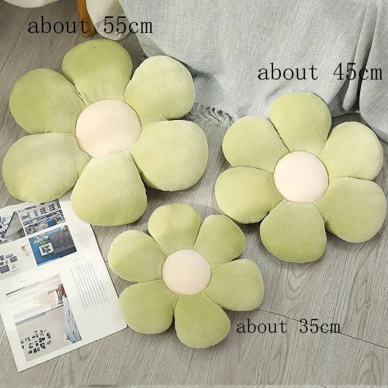Plush Sunflower Flower Cushion - Elegant Room Decor (For Bay Windows, Bedrooms, or Cozy Corners) - Available in 6 Colors/Sizes - Home Fads