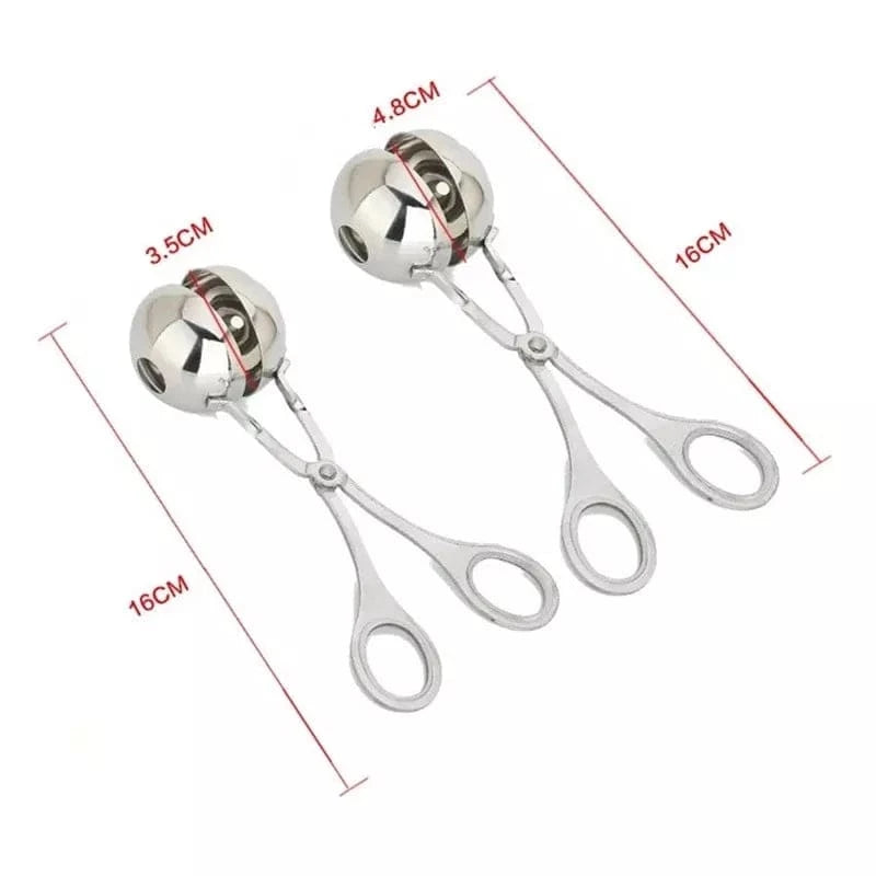 Stainless Steel Meatball Maker Clip - Versatile Kitchen Utensil for Crafting Perfect Meat, Fish, Rice Balls, and Cookies - Home Fads